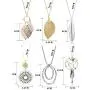 ORAZIO 6 Pcs Long Pendant Necklaces For Women Fashion Jewelry Simple Long Feather Leaf Heart Turquoise Costume Y Necklace Womens Statement Long Necklace Set Boho