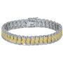 SHKA 18k Link Bracelet Tennis Bracelet CZ Bracelets with Sparking Wave Pave Crystal Wrap Cubic Zirconia Unisex Bracelet for Men and Women