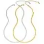 nichowy 2PCS 18K Chain Gold Plated Link Choker Necklace for Women Men Jewelry White/Gold Set nichowy 2PCS 18K Chain Gold Plated Link Choker Necklace for Women Men Jewelry White/Gold Set