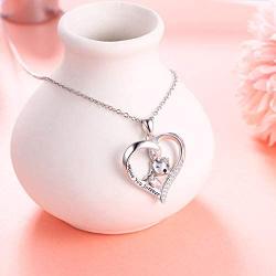 925 Sterling Silver Animal Jewelry Sea Otter Heart Pendant Necklace for Women
