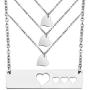 Mother Daughter Necklace Set Heart Bar Necklace Set Mommy Daughter Jewelry Gift for Mom Grandma
