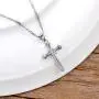 Charms Cross Pendant Necklace with Cubic Zirconia, Platinum Plated Stainless Steel Christian Jewelry for Women ZY061 Charms Cross Pendant Necklace with Cubic Zirconia, Platinum Plated Stainless Steel Christian Jewelry for Women ZY061