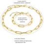 Paper Clip Necklace, Gold Choker Necklaces for Women, Paperclip Chain Necklace for Women, Gold Chain Necklace for Women, 14k Gold Dipped Chain Choker Necklace, Chunky Necklaces for Women