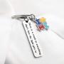 FUSTMW Autism Awareness Keychain Gift Puzzle Piece Charm Autism Mom Inspirational Gift for Autistic Teen There is a Crack in Everything That is How The Light gets in