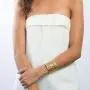 LuckyLy Hollow Bangle Marvelous Open Cuff Style Bracelet For Women, Matt Gold and Silver, One Size Fits All