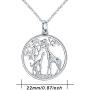 JUSTKIDSTOY Giraffe Jewelry for Women,Elegant Giraffe Necklace 925 Sterling Silver Tree of Life Necklace Forever Love Family Necklace Gift for Women Animal Lover Mothers Day