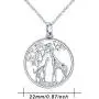 JUSTKIDSTOY Giraffe Jewelry for Women,Elegant Giraffe Necklace 925 Sterling Silver Tree of Life Necklace Forever Love Family Necklace Gift for Women Animal Lover Mothers Day
