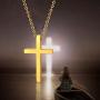 PROSTEEL Stainless Steel Cross Necklace for Men Women, Silver/Black/Gold Tone, Two Size, Hypoallergenic, Engrave Text Available, Come Gift Box