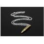 FCZDQ Bullet Ashes Necklace Holder Memorial Keepsake Stainless Steel Urn Pendant Necklace Cremation Jewelry