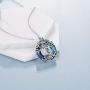 TOUPOP Mom Gifts for Mothers Day Sterling Silver Tree of Life Necklace with Blue Circle Crystal Family Jewelry Gifts for Mom Women Mother Grandmother Teen Girls Friend Birthday