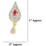 Touchstone Indian Bollywood Contemporary Stylish Designer Jewelry Pendant Set in Colorful Gold and Silver Tone for Women.