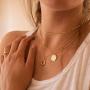EASYSO Dainty 18K Gold Pendant Necklace Minimalist Simple Choker Friendship Handmade Jewelry Gift for Women Girls