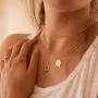 EASYSO Dainty 18K Gold Pendant Necklace Minimalist Simple Choker Friendship Handmade Jewelry Gift for Women Girls EASYSO Dainty 18K Gold Pendant Necklace Minimalist Simple Choker Friendship Handmade Jewelry Gift for Women Girls