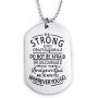 Melix Home Inspirational Gifts Lord Necklace Be Strong and Courageous Dog Tag Necklaces Easter Teen Boys Girls Gift