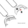 Dolphin Shape Cremation Necklace for Ashes Stainless Steel Ashes Holder Keepsake Memorial Urn Pendant Jewelry +Fill kit