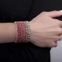 Steve Madden Wide Rhinestone Stretch Bracelet for Women