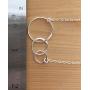 EFYTAL Generations Necklace for Grandma Sterling Silver 3 Interlocking Circles for Mom From Grandson Mothers Day Jewelry Birthday Gift