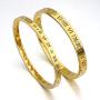 Fashion Classic Stainless Steel Roman Numeral Bangle Bracelet for Women Jewelry，Rose gold color ,Gold color，Silver color, 4.5mm Width