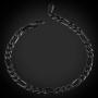 U7 Men Women Fashion Link Bracelet,Wrist Jewelry Stainless Steel/18K Gold Plated Figaro/Cuban/Snake/Rope Chain Bracelet, Width 3-12MM,Stainless/Black/Gold/Rose Gold Color Options