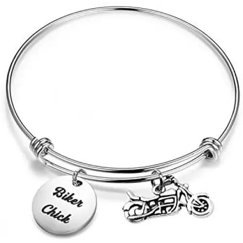 SEIRAA Biker Gift Motocycle Bracelet Biker Chick Gift Expandable Bracelet SEIRAA Biker Gift Motocycle Bracelet Biker Chick Gift Expandable Bracelet