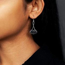 Sloong 925 sterling silver filled RBG Dissent Collar Dangle Earrings Drop Charms Earrings Jewelry for Women Fans of Ruth Bader Ginsburg