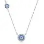 TONGZHE Round Blue Evil Eyes Pendant Necklace in Sterling Silver 925 CZ Adjustable 16''/17''/18'' Cable Chain TONGZHE Round Blue Evil Eyes Pendant Necklace in Sterling Silver 925 CZ Adjustable 16''/17''/18'' Cable Chain