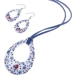 NOVICA Cute Ladybug Ceramic Jewelry Set for Girls Womens