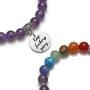 Jovivi 7 Chakra Bracelet Natural Gemstone Yoga Beads Reiki Healing Crystals Beaded Stone Stretch Bracelets with Inspirational Charm