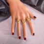 SUNXN Gold Bold Initial Letter Ring Open Alphabet Ring Adjustable for Women Men Teen Girls Statement Rings Party 18K Gold Plated CZ Ring Bands Letter A to Z