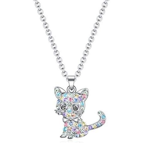 Cat Necklace Dog Jewelry for Women Girls, Cat Birthday Girls Gifts for Cat Lovers