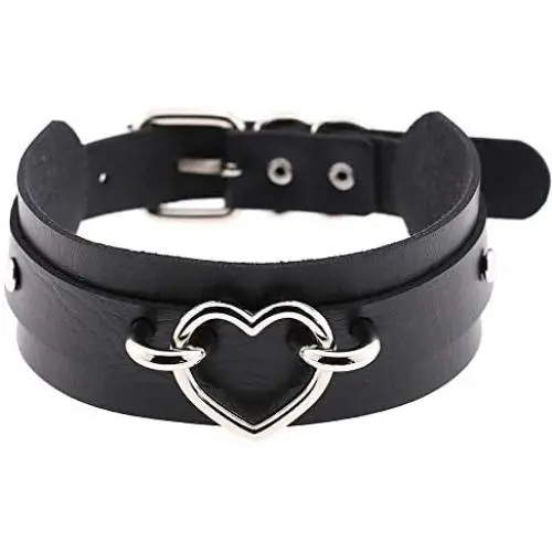 MJartoria Gothic Jewelry-PU Leather Choker Goth Necklace for Women-O-Ring Heart Punk Rock Adjustable Black Collar Choker Cosplayer MJartoria Gothic Jewelry-PU Leather Choker Goth Necklace for Women-O-Ring Heart Punk Rock Adjustable Black Collar Choker Cosplayer