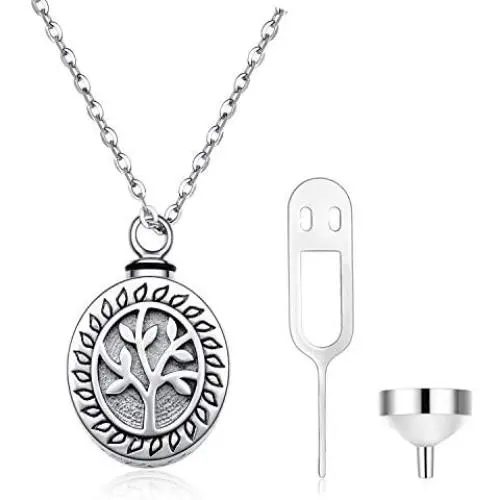 ONEFINITY Tree of Life Urn Necklaces for Ashes Tree of Life Cremation Jewelry Necklace for Ashes Keepsake Memorial Cremation Necklace for Women Men ONEFINITY Tree of Life Urn Necklaces for Ashes Tree of Life Cremation Jewelry Necklace for Ashes Keepsake Memorial Cremation Necklace for Women Men