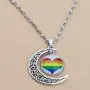 BEKECH Gay Pride Rainbow Necklace Crescent Moon Charm Rainbow Pendant Necklace Gay & Lesbian LGBT Pride Gifts Rainbow Jewelry LGBT Jewelry Lesbian Gift BEKECH Gay Pride Rainbow Necklace Crescent Moon Charm Rainbow Pendant Necklace Gay & Lesbian LGBT Pride Gifts Rainbow Jewelry LGBT Jewelry Lesbian Gift