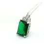 KEETEEN Colorful Life Sterling Silver Necklace with Princess Cut Pendant in Simulated Gemstones