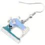 NEWEI Enamel Alloy Drop Dangle Cute Sewing Machine Earrings Fashion Tools Jewelry For Women Girls Gift Decoration Charms