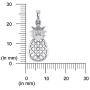 Cute Pineapple Pendant Necklace in 925 Sterling Silver With 0.10 Ct Natural Diamond (I1-I2/G-H) (white-gold-plated-silver)