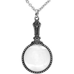 Enchanted Mirror Necklace with Mini Magnifying Glass (25mm convex lens)