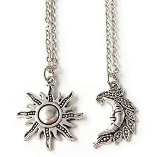 Sun and Moon Set,set of 2 ,Best Friends,sun and Moon Necklace Set,friendship, Wiccan,sun and Moon Jewelry Sun and Moon Set,set of 2 ,Best Friends,sun and Moon Necklace Set,friendship, Wiccan,sun and Moon Jewelry