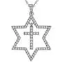 Elegant Amulet Necklace Gift for Women Girl Sterling Silver Teen Boy Crystal Triangle/Ankh Cross/Celtic Turtle/Iced Out Magen Star of David Pendant Necklace Minimalist Everyday Jewellery