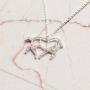 La Menagerie Horse Silver Origami Jewelry & Silver Geometric Necklace – 925 Sterling Plated Silver Necklace & Horse Necklaces for Women – Horse Necklace for Girls & Origami Necklace