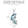 TOUPOP Dolphin Gifts 925 Sterling Silver Dolphin Pendant Necklace with Blue Crystal Dolphin Jewelry Gifts for Mom Women Teen Girls Birthday Mothers Day