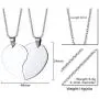 Mealguet Jewelry Personalized Custom Stainless Steel His and Hers A Set of 2 Matching Heart Puzzle Pendant Necklace Mealguet Jewelry Personalized Custom Stainless Steel His and Hers A Set of 2 Matching Heart Puzzle Pendant Necklace