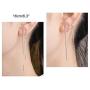 Sterling Silver Tassel Threader Drop Earrings