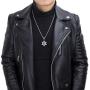 Elfasio Star of David Messianic Cross Men 316L Stainless Steel Necklace Pendant Chain Set 18-30 inch