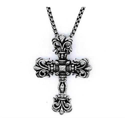 CICI Jewelry Cross Pendant Mens Womens Necklace, Silver, 18-26 inch Chain