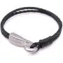 Big Hook Mens Braided Leather Bracelet Black Handcrafted in USA Big Hook Mens Braided Leather Bracelet Black Handcrafted in USA