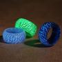 Nanafast Glow Resin Ring Christmas Luminous Ring Toy Gift for Kids Men Women Size 6-11