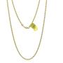 Gold chain necklace for women men, 2.5MM French rope chain necklace plated 14K yellow gold, 18-20 inch