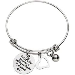 omodofo Inspirational Messaged Cuff Bracelet Bangle for Mother Grandmother Daughter Mothers Day Gift
