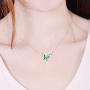 WINNICACA Butterfly Choker Necklace s925 Sterling Silver Birthstone Pendant Necklace Jewelry Gifts for Women Teen Girls Girlfriend Wife Wedding Birthday -Mom gifts